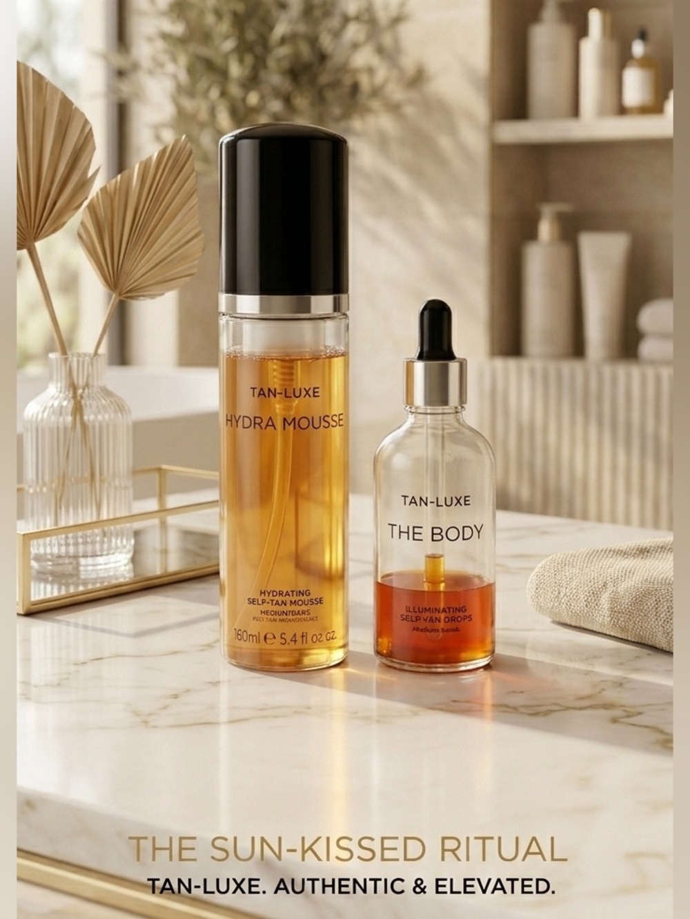 ✨Tan-Luxe Glow Duo: Hydra Mousse & The Body Illuminating Drops Medium/Dark ✨